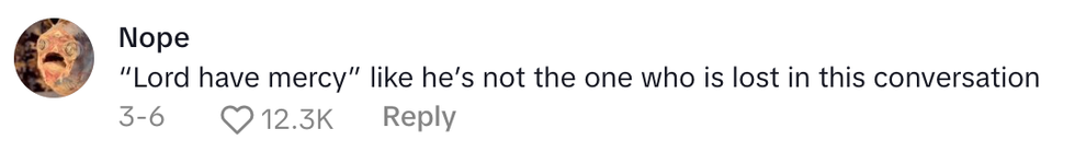 Screenshot of Nope's post