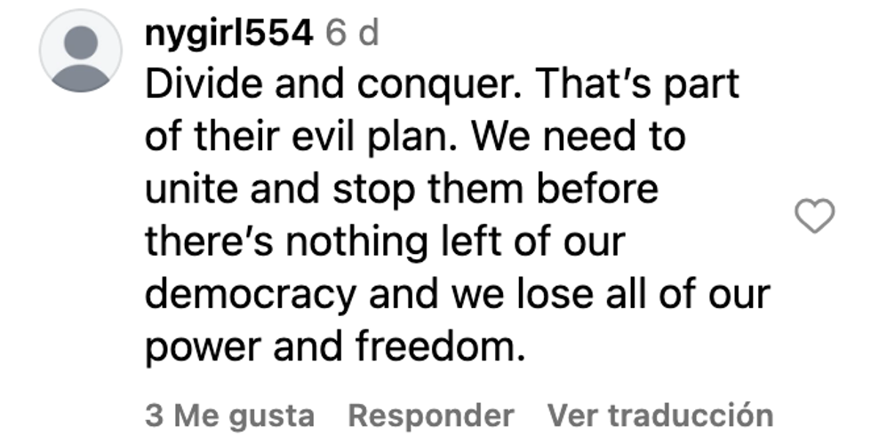 Screenshot of @nygirl554's post