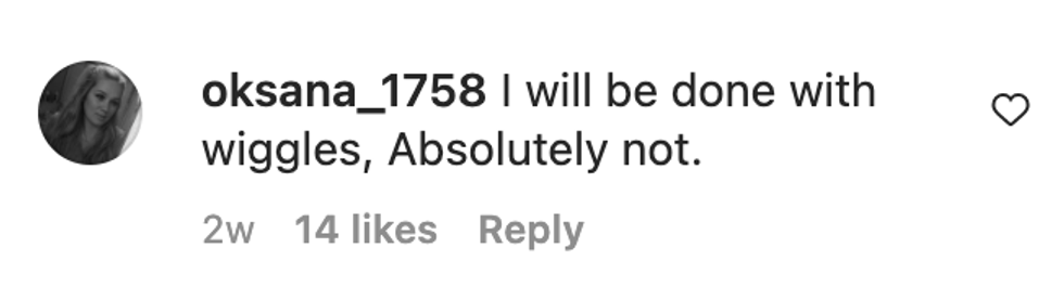 Screenshot of @oksana_1758's post on Instagram