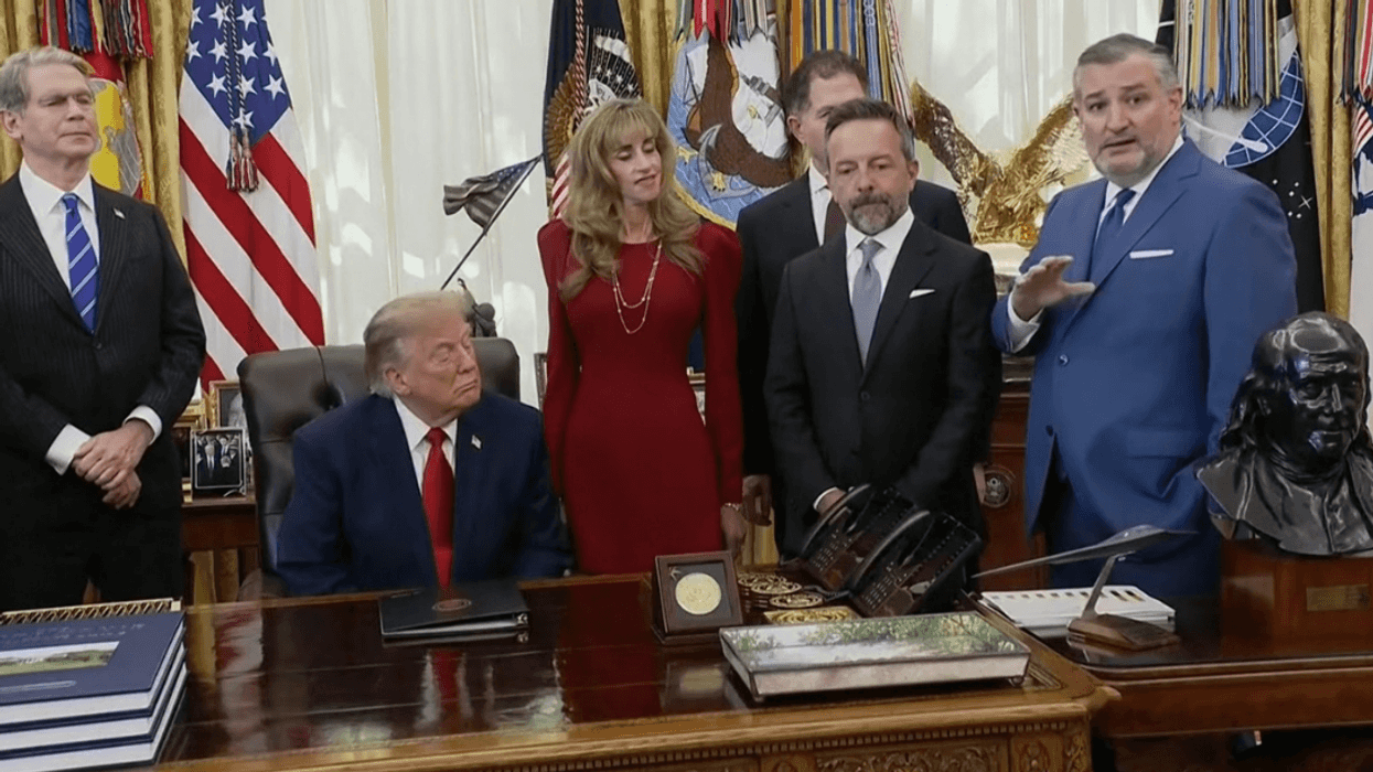 screenshot of Oval Office meeting to announce Trump accounts
