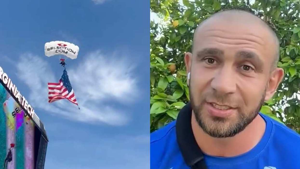 Screenshot of Palanker moments before the crash; screenshot of Palanker talking to ABC News