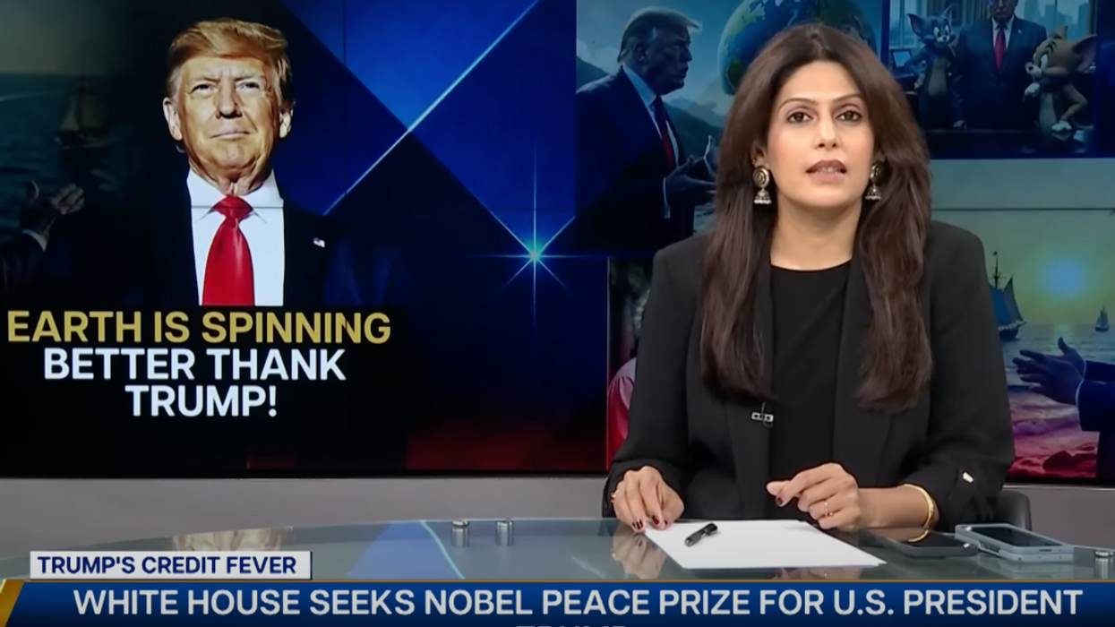 Screenshot of Palki Sharma discussing Donald Trump