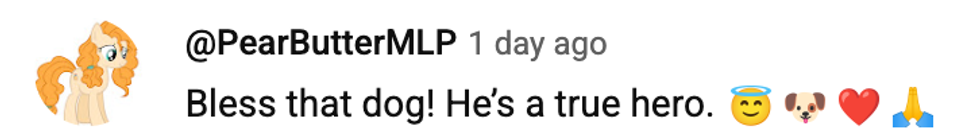 Screenshot of @PearButterMLP's post