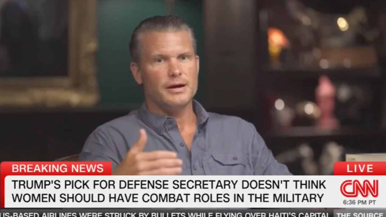 Screenshot of Pete Hegseth