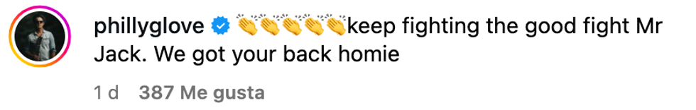 Screenshot of @phillyglove's post