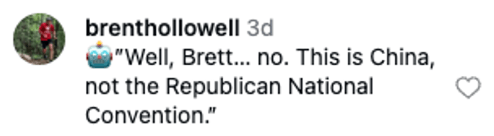 Screenshot of post by @brenthollowell