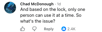 Screenshot of post by Chad McDonough