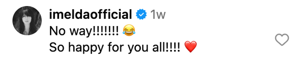 Screenshot of post by @imeldaofficial