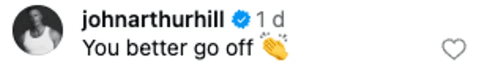 Screenshot of post by @johnarthurhill