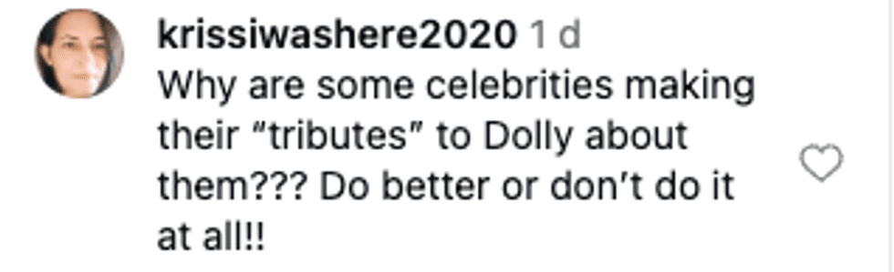 Screenshot of post by @krissiwashere2020