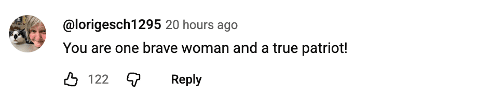 Screenshot of post by @lorigesch1295