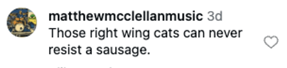 Screenshot of post by @matthewmcclellanmusic