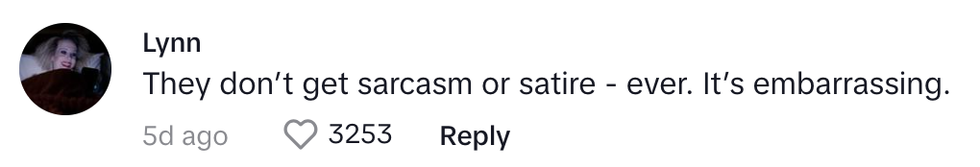 Screenshot of post by @mialynneb