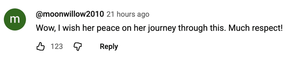 Screenshot of post by @moonwillow2010