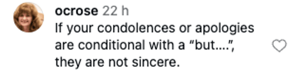 Screenshot of post by @ocrose