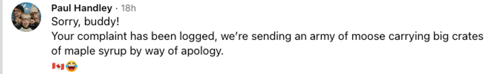 Screenshot of post by Paul Handley