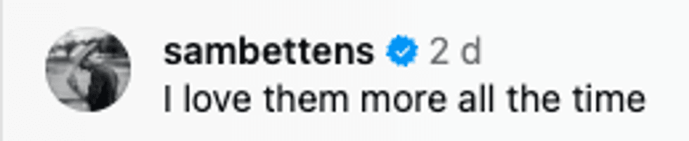 Screenshot of post by @sambettens