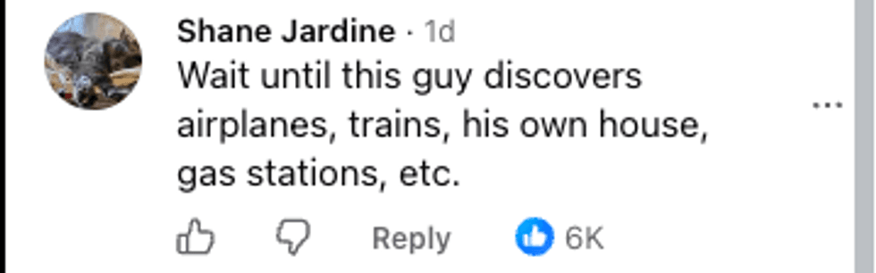 Screenshot of post by Shane Jardine