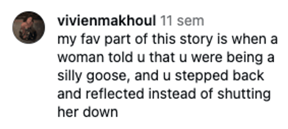 Screenshot of post by @vivienmakhoul