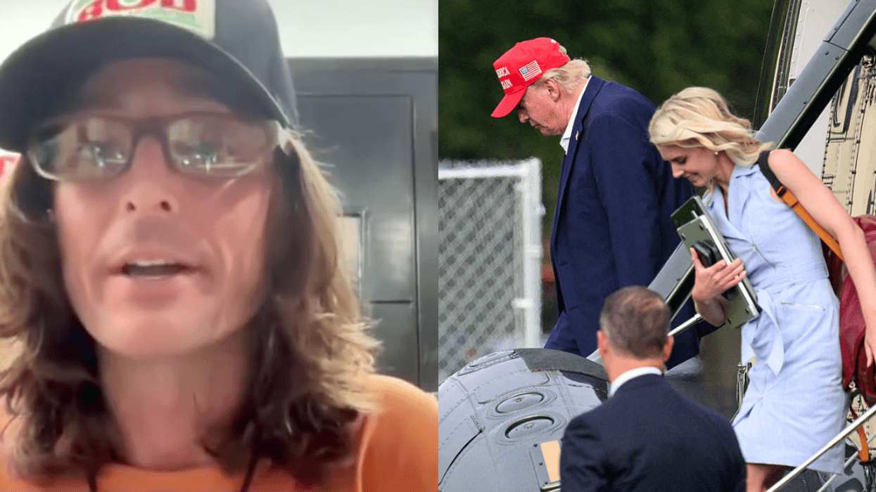 Screenshot of Preston Harp; Donald Trump and Natalie Harp