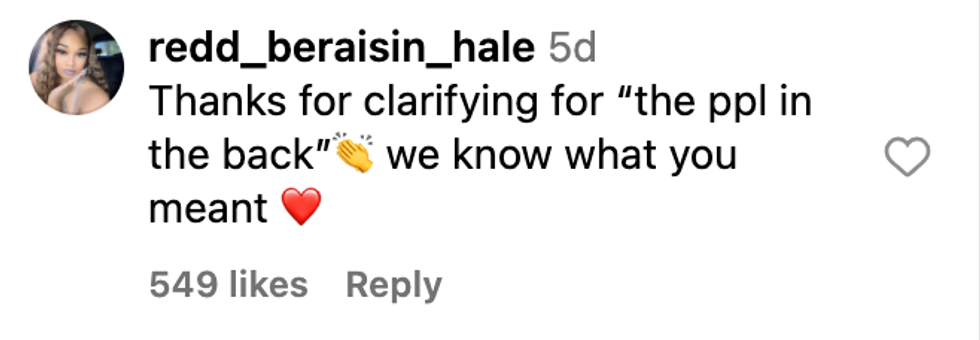 Screenshot of @redd_beraisin_hale's post