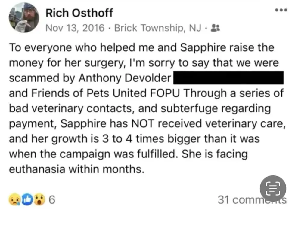 Screenshot of Richard Osthoff's Facebook post