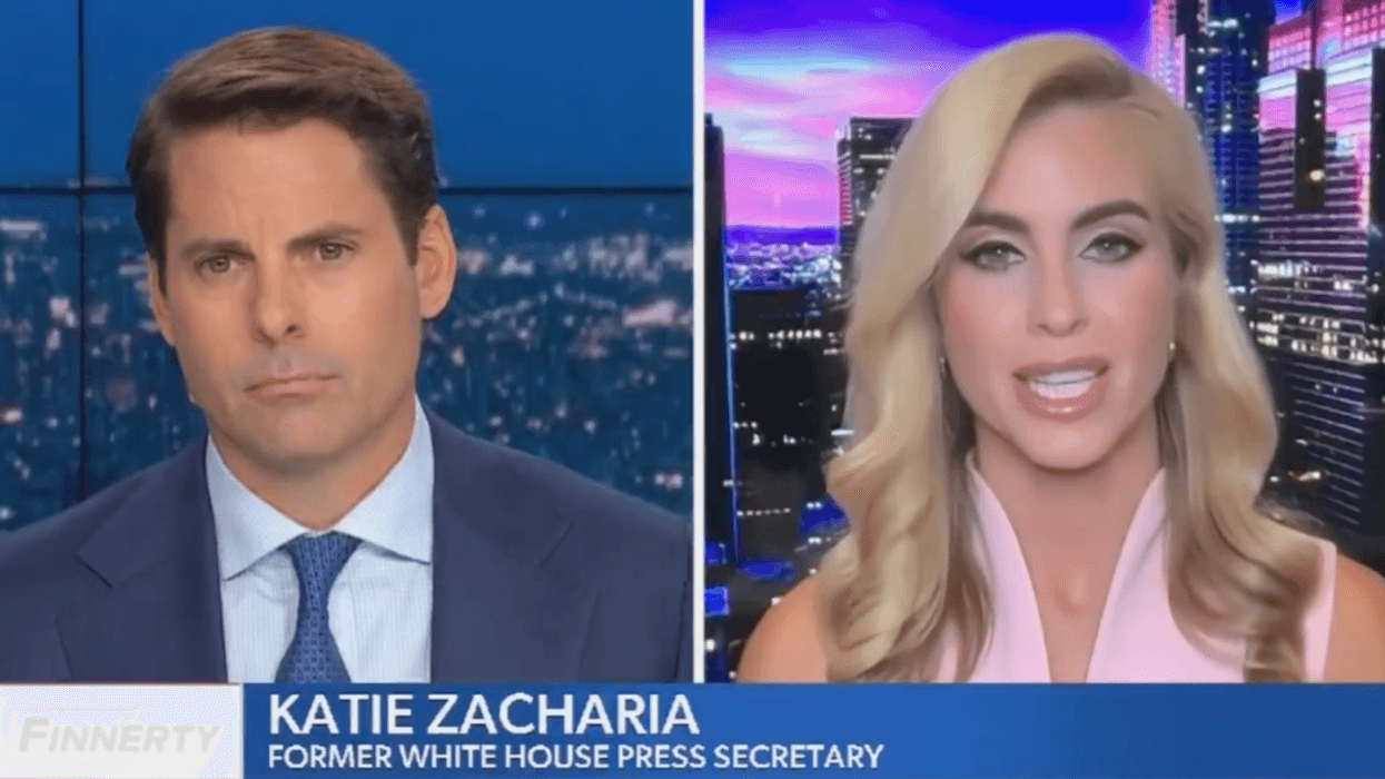Screenshot of Rob Schmitt and Katie Zacharia