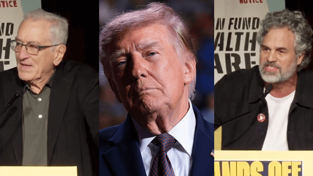 Screenshot of Robert De Niro; Donald Trump Screenshot of Mark Ruffalo