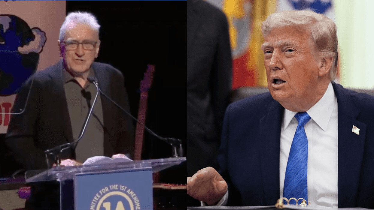 Screenshot of Robert De Niro; Donald Trump
