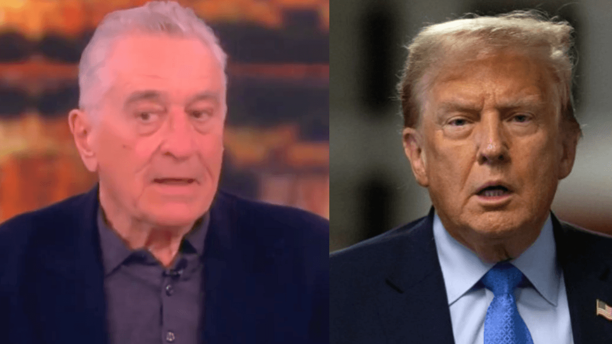 Screenshot of Robert DeNiro; Donald Trump