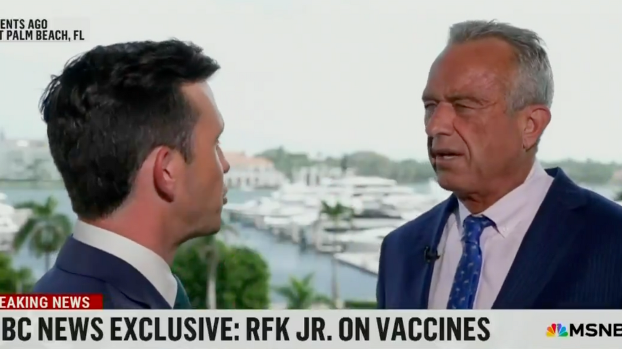 Screenshot of Robert F. Kennedy Jr. speaking to MSNBC reporter