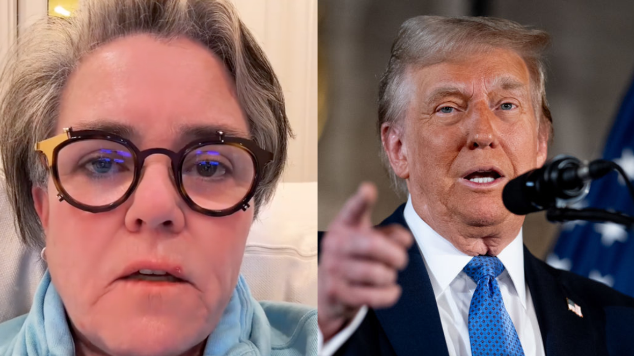 Screenshot of Rosie O'Donnell; Donald Trump