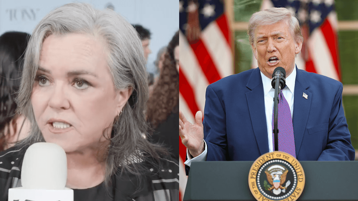 Screenshot of Rosie O'Donnell; Donald Trump
