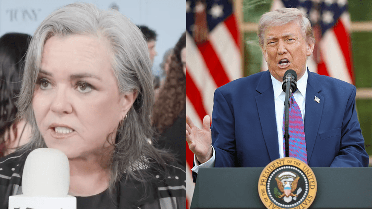 Screenshot of Rosie O'Donnell; Donald Trump