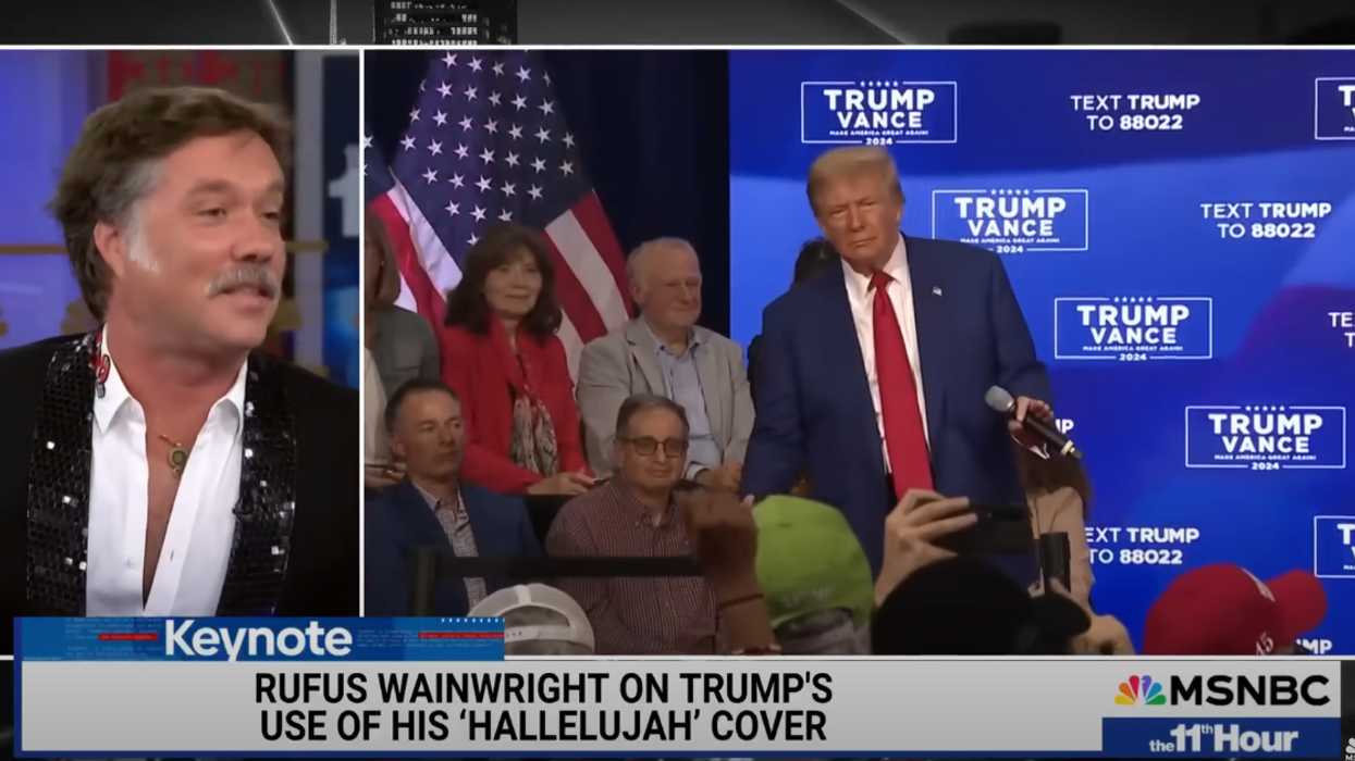Screenshot of Rufus Wainwright discussing Donald Trump