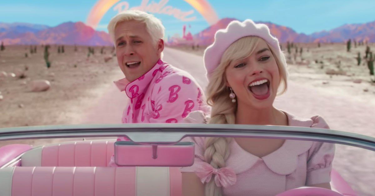 Screenshot of Ryan Gosling and Margot Robbie from 'Barbie'