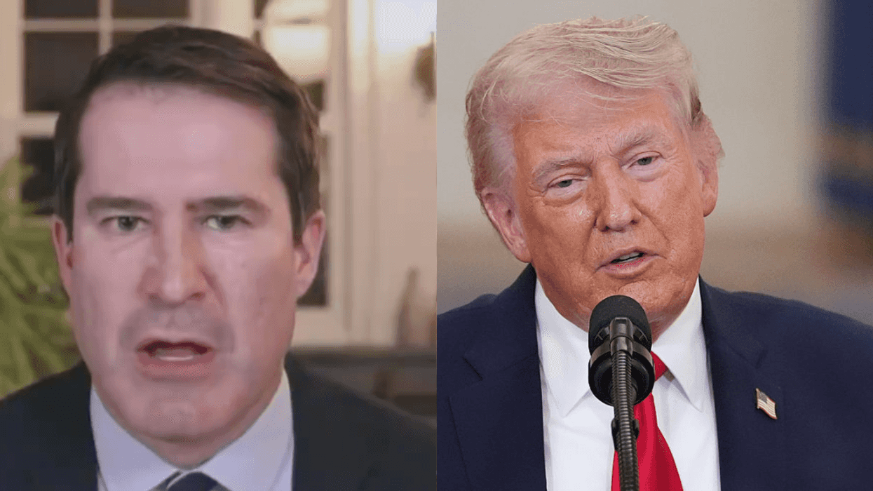 Screenshot of Seth Moulton; Donald Trump