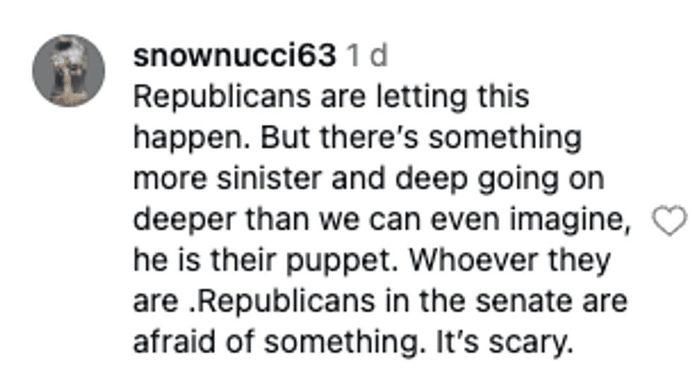 Screenshot of @snownucci63's post