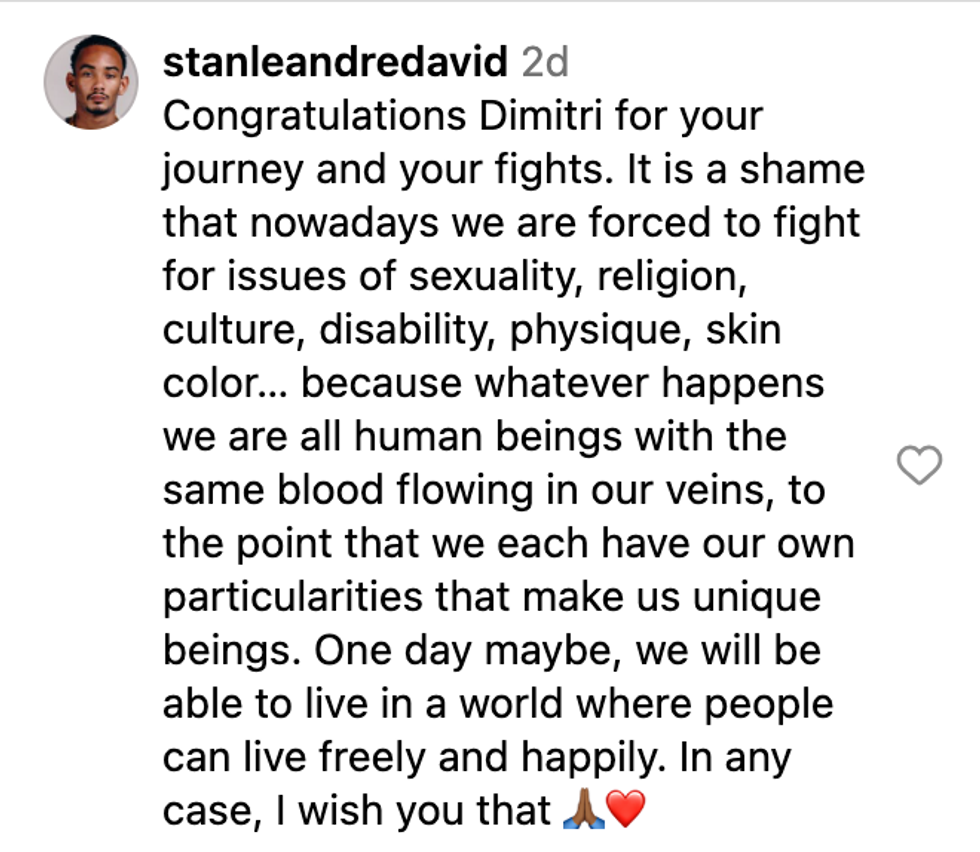 Screenshot of @stanleandredavid's post