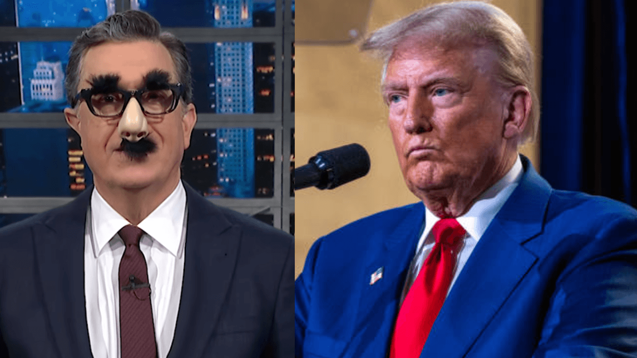 Screenshot of Stephen Colbert; Donald Trump