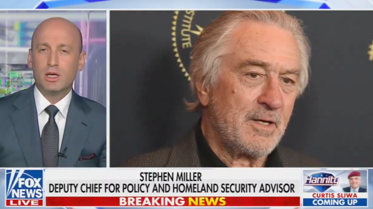 Screenshot of Stephen Miller discussing Robert De Niro