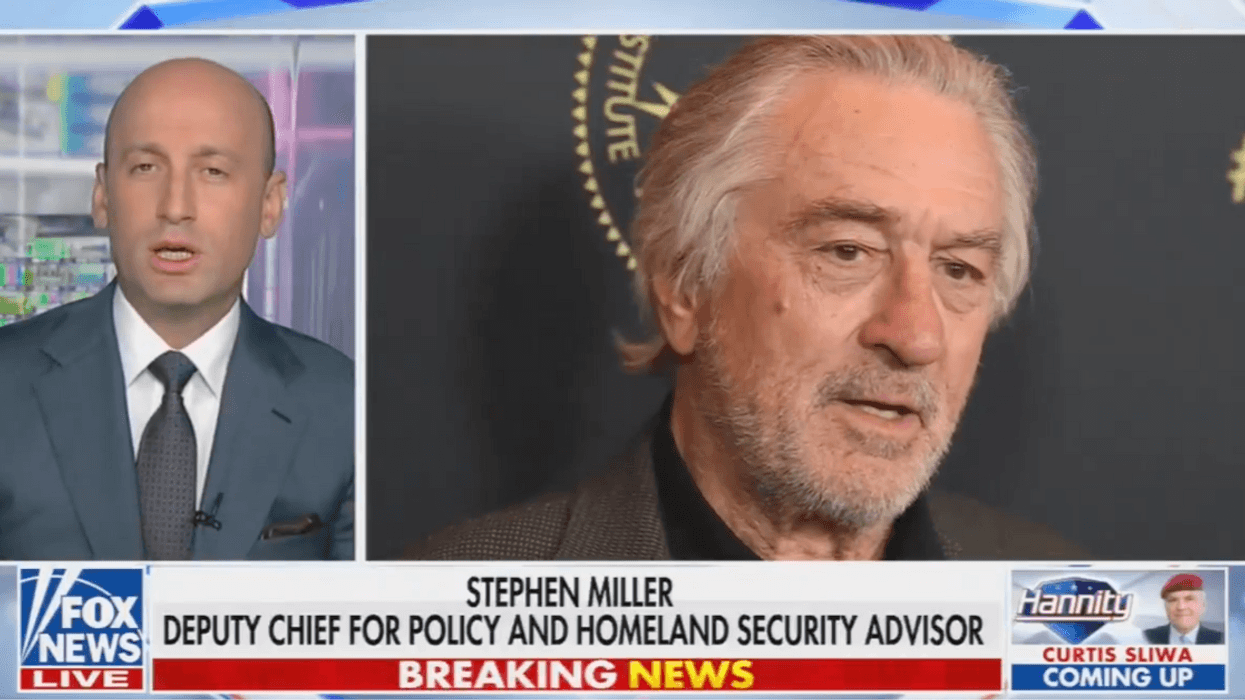 Screenshot of Stephen Miller discussing Robert De Niro