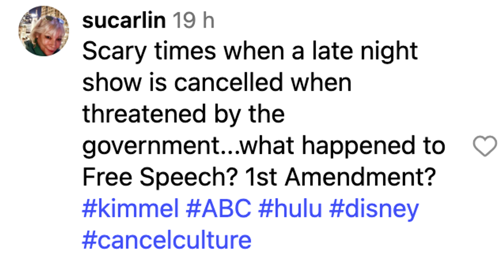 Screenshot of @suecarlin's post