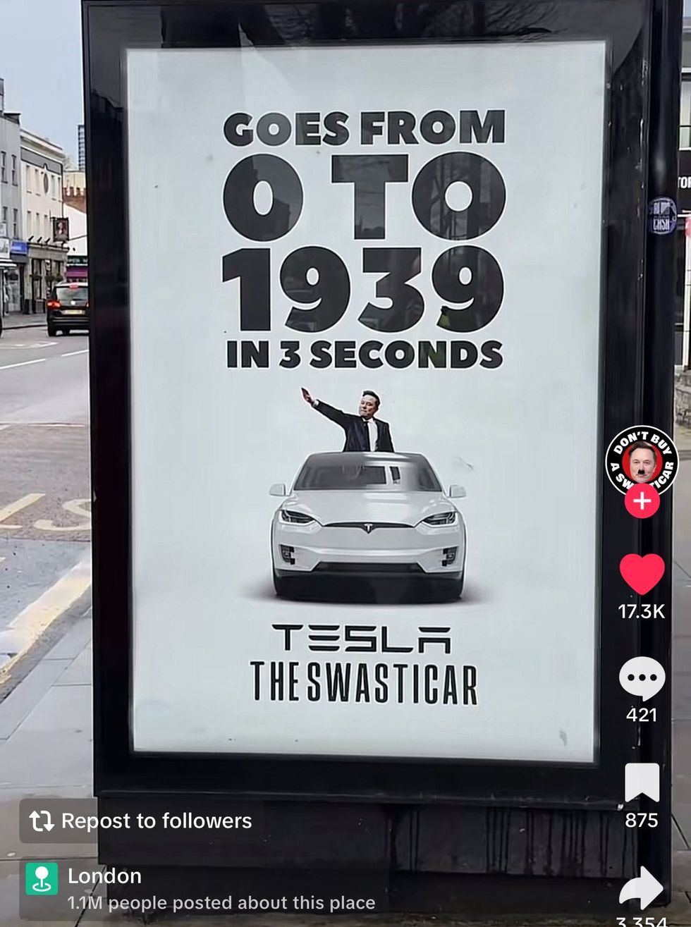Screenshot of "Swasticar" ad