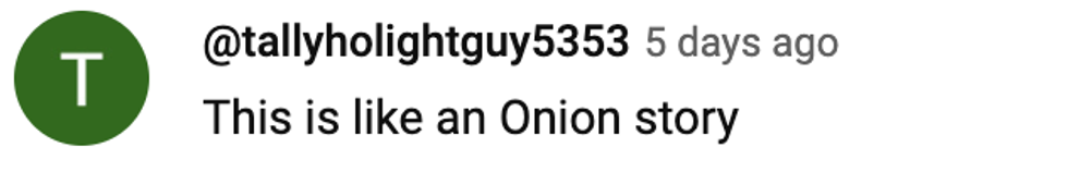 Screenshot of @tallyholightguy5353's post