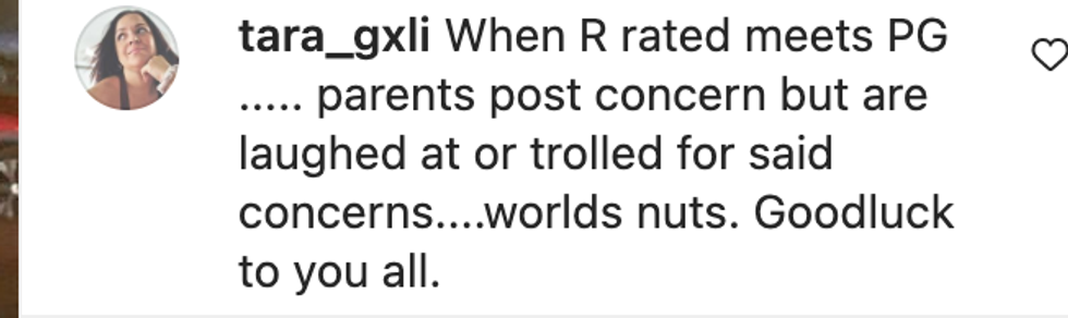 Screenshot of @tara_gxli's post on Instagram