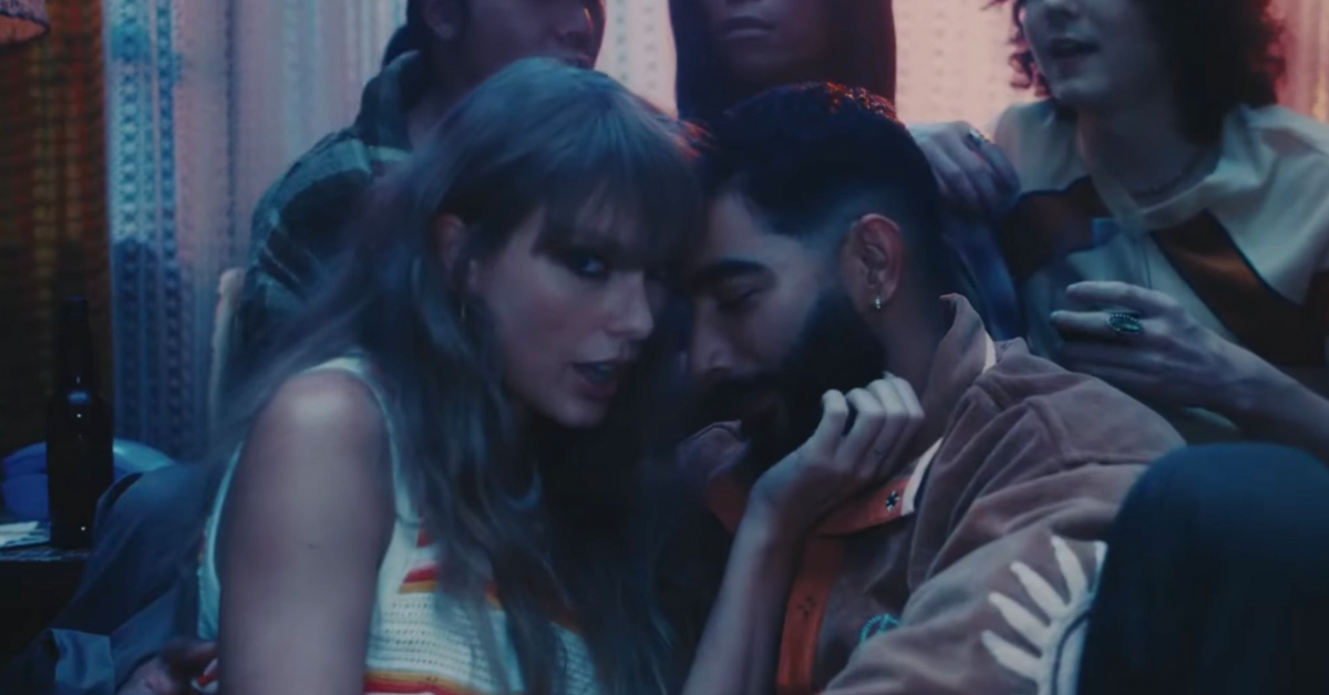 Screenshot of Taylor Swift and Laith Ashley from the "Lavender Haze" music video
