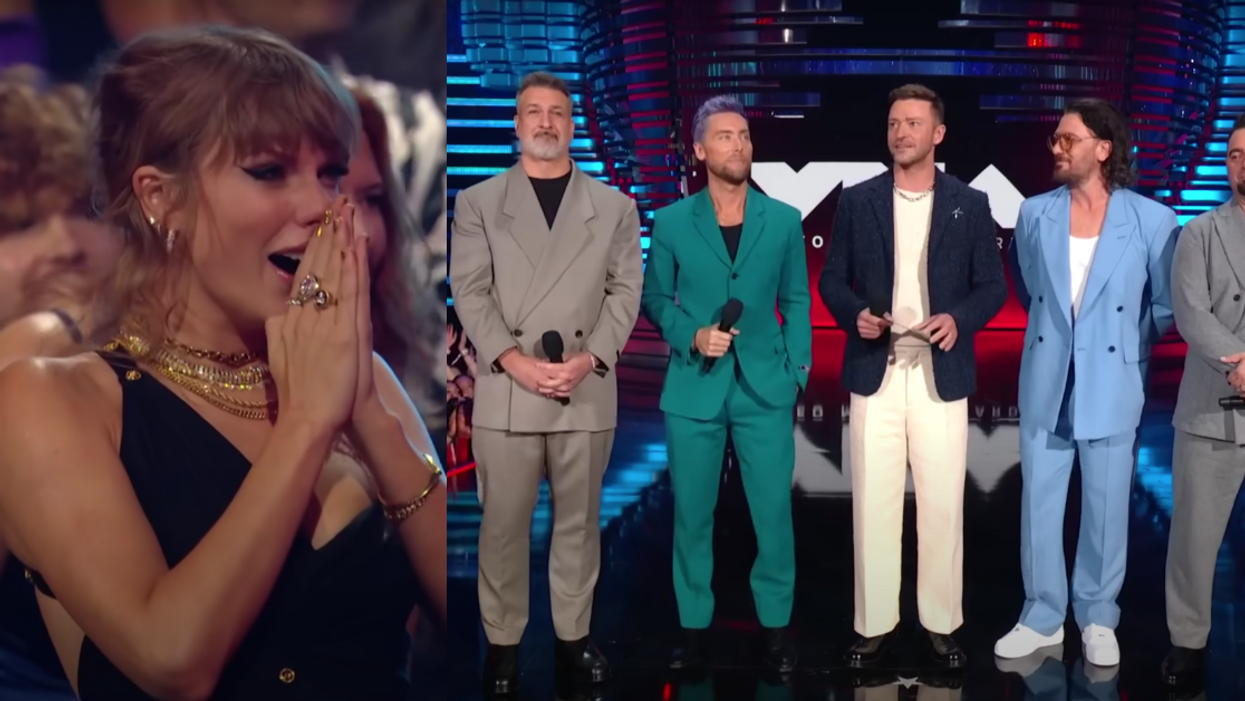 Screenshot of Taylor Swift; Screenshot of *NSYNC