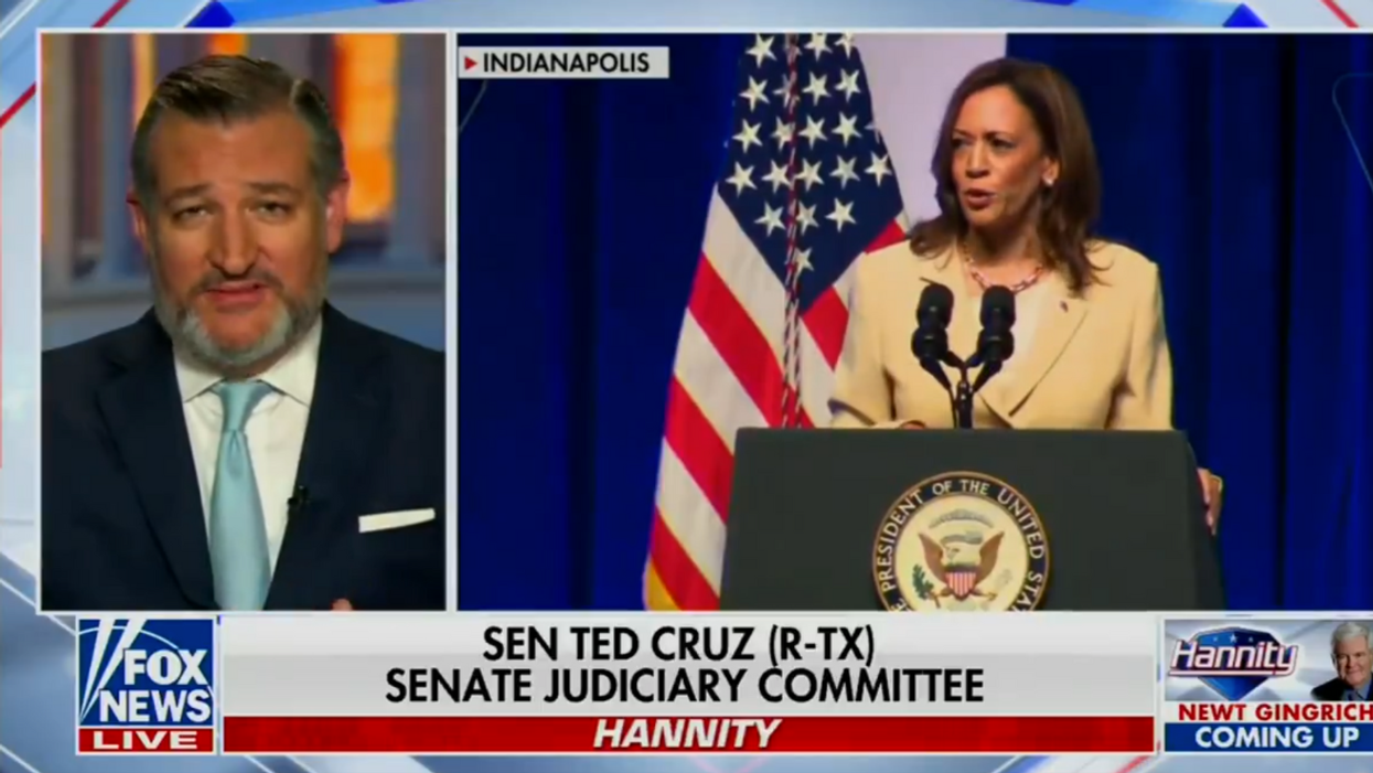 Screenshot of Ted Cruz discussing Kamala Harris