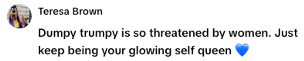 Screenshot of Teresa Brown's post